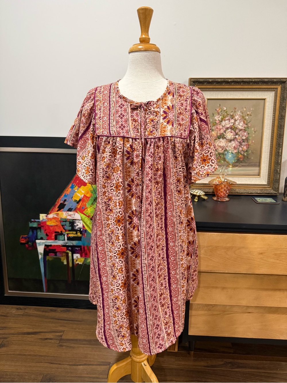 Boho Floral Stripe Mini
